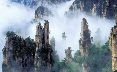 張家界森林公園，袁家界，楊家界，天子山二天自助游